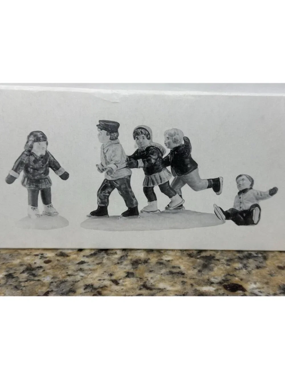 Department 56 Snow Village CRACK THE WHIP SKATERS Set Of 3  #5171-3